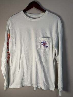 Salt Life Long Sleeve Pocket T-Shirt White Size M